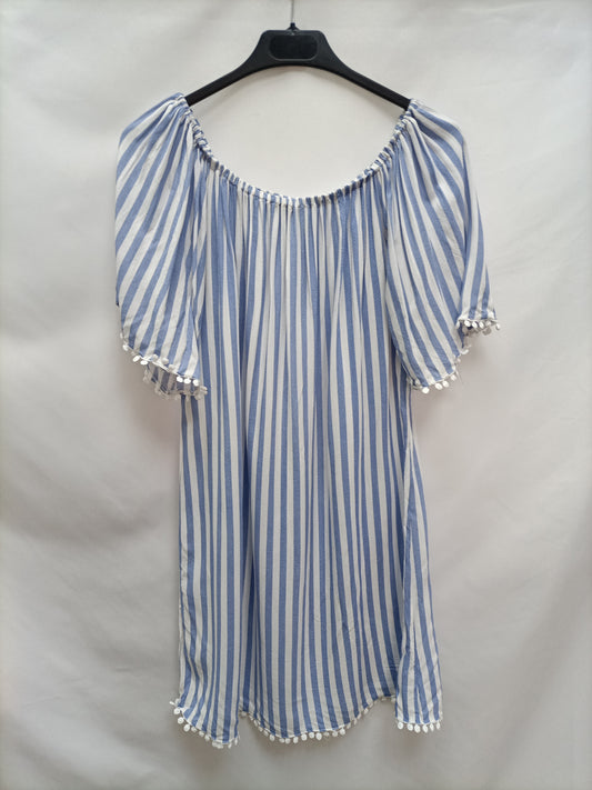 OTRAS. Vestido corto rayas T.m/l