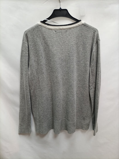 SFERA. Grey V-neck Tm sweater