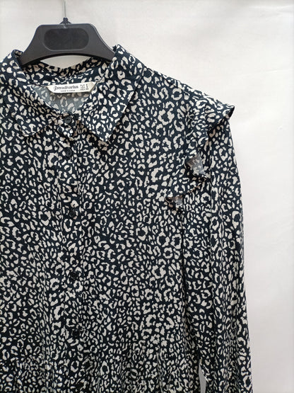 STRADIVARIUS. Vestido animal print T. S
