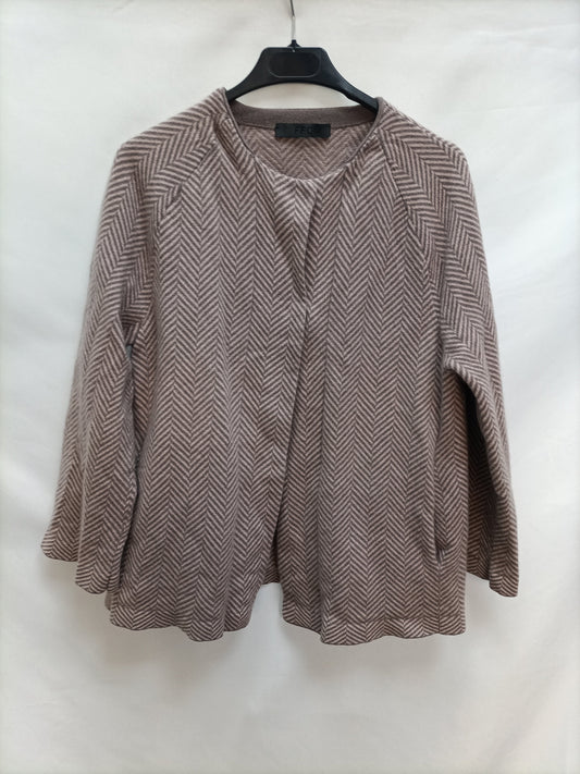 FFC. Grey and pink cardigan, size XL