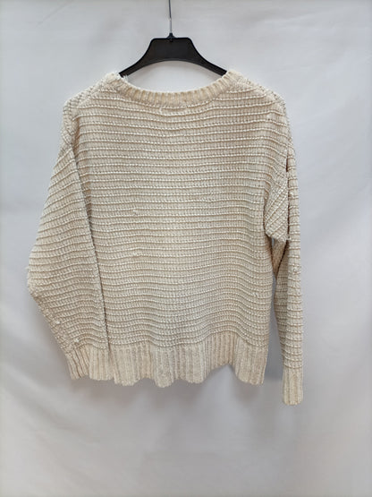 ZARA. Jersey beige hilos T.13/14