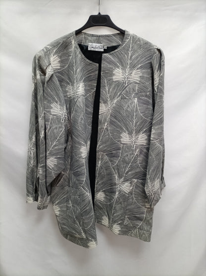 HOMME SAINT SIENE. Vintage leaf jacket, size 46