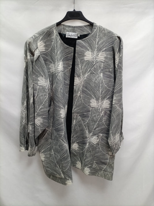 HOMME SAINT SIENE. Vintage leaf jacket, size 46