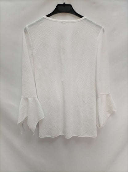 OTRAS. Camiseta blanca botones T.m