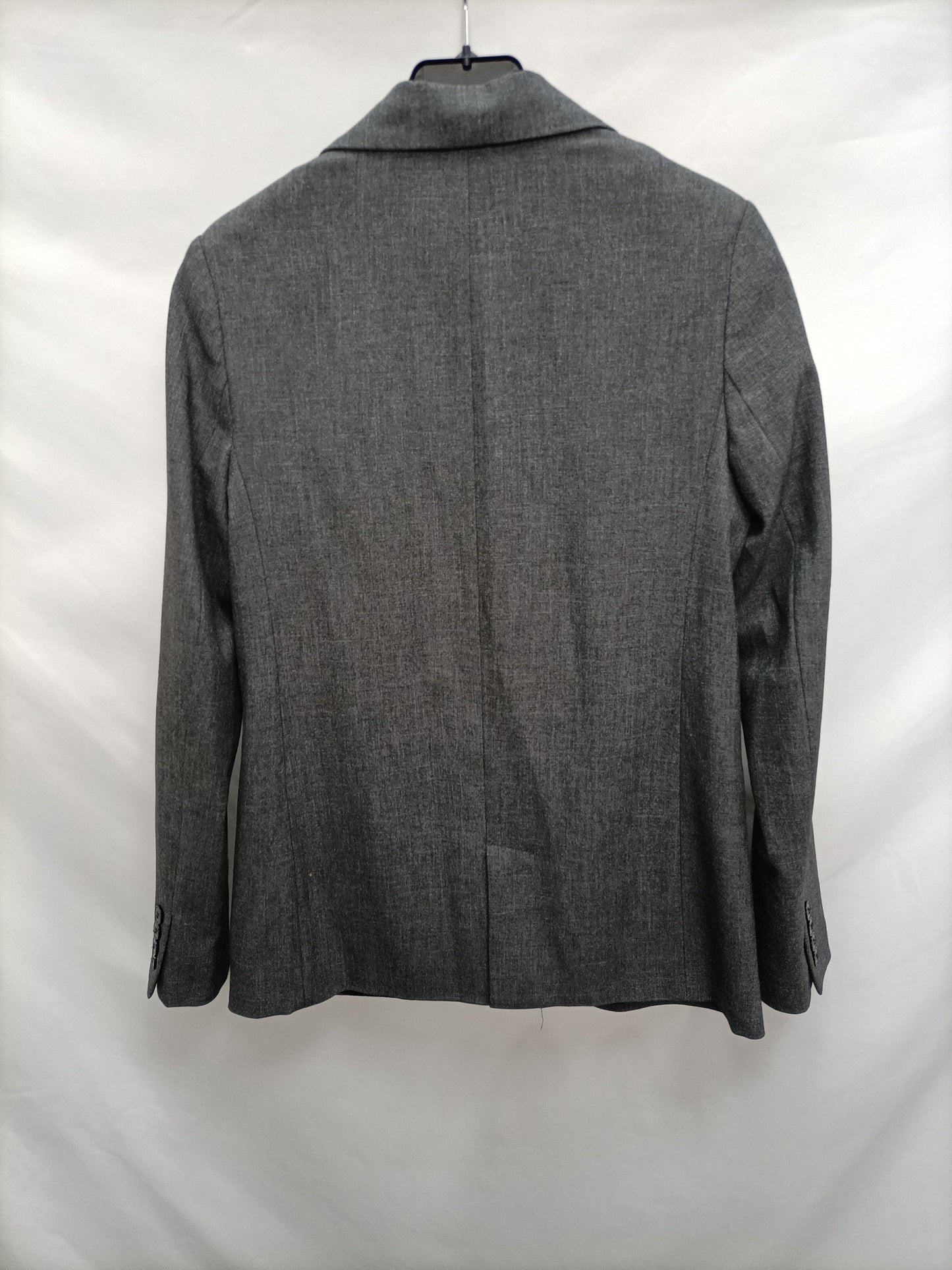 BERSHKA. Chaqueta americana gris oscuro T.xs