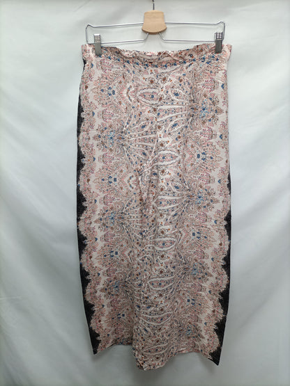 OYSHO. Pantalón Palazzo estampado T.l