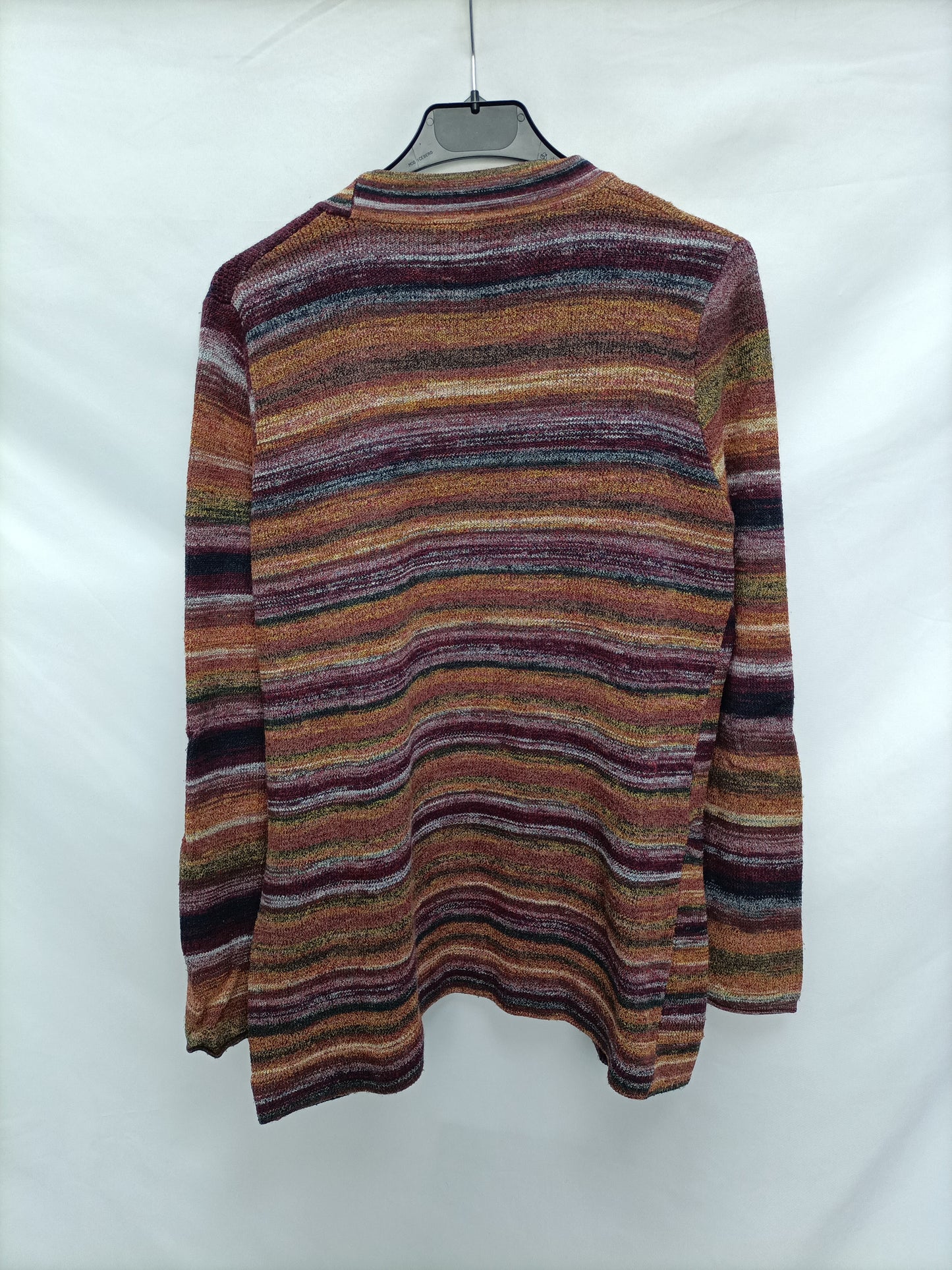 ZARA. Cárdigan rayas tonod tierra T.m