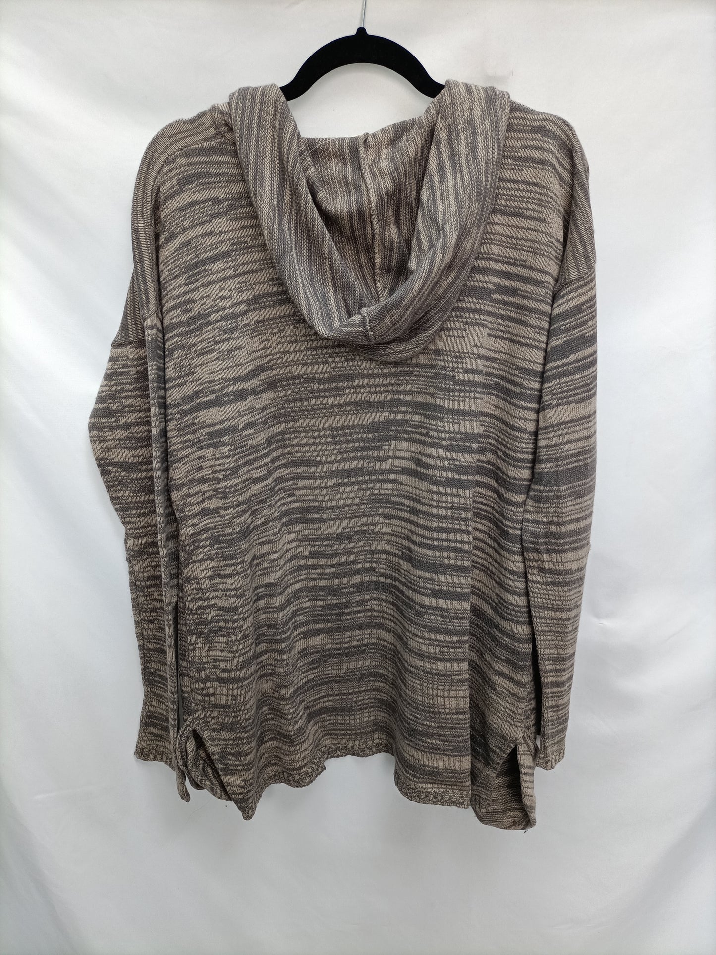 NICOLI. Beige and gray striped cardigan Tm