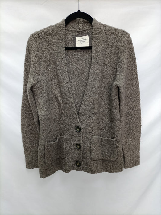 ABERCROMBIE &amp; FITCH. Brown Tl Cardigan