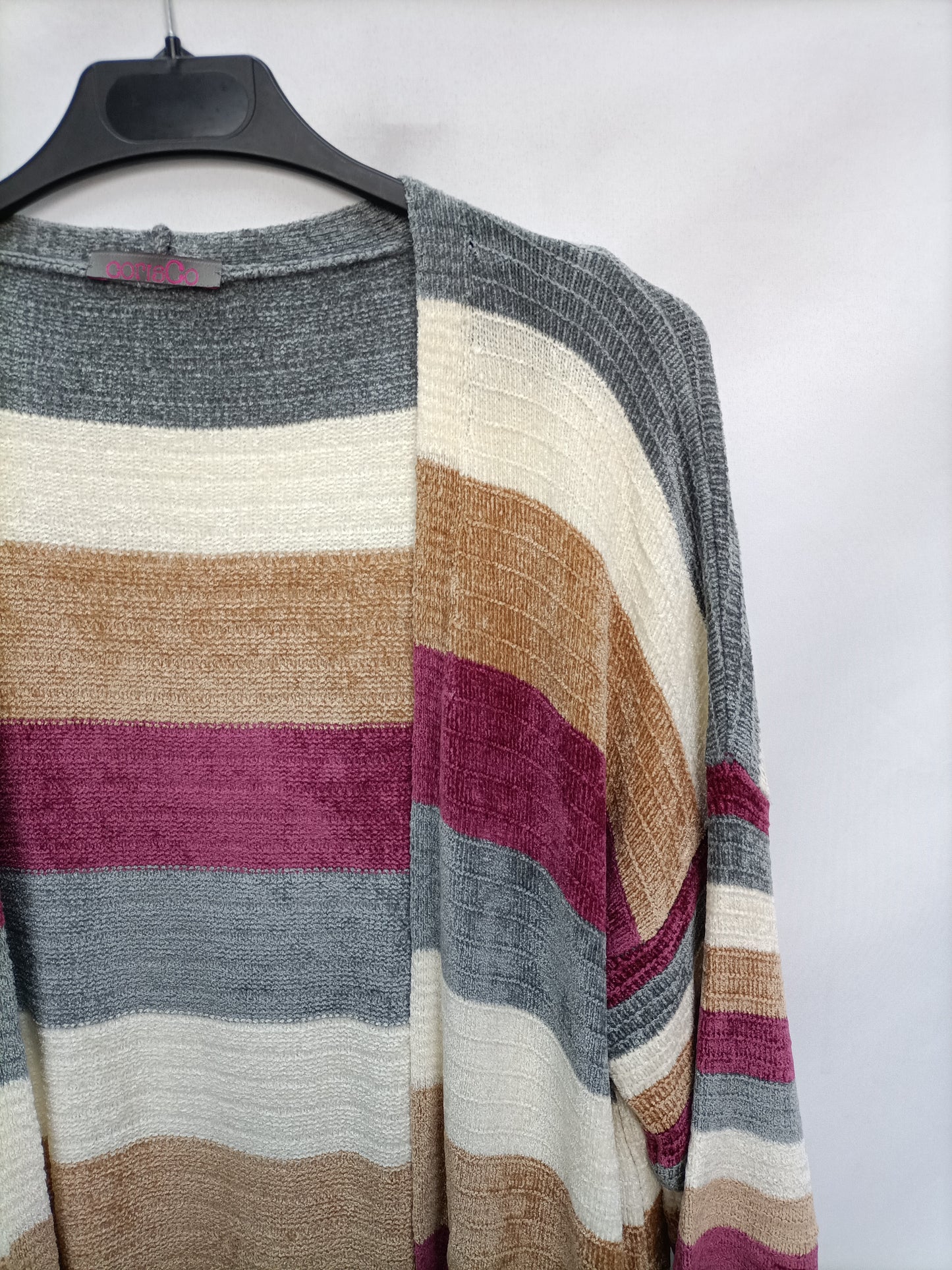 CORISCO. Cárdigan rayas suave T.u