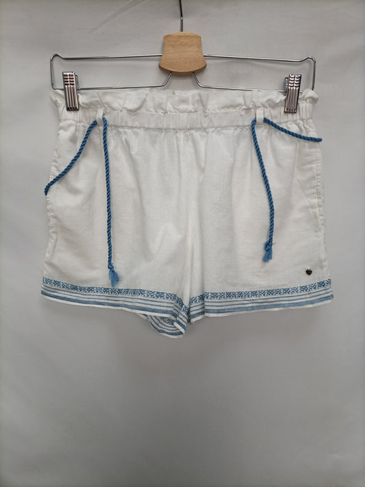 BROWNIE. Shorts blanco bordado T.xs/s
