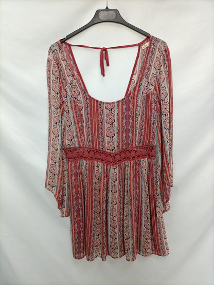 HOLLISTER. Vestido booho chic T.l