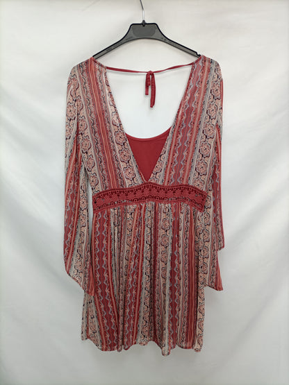 HOLLISTER. Vestido booho chic T.l