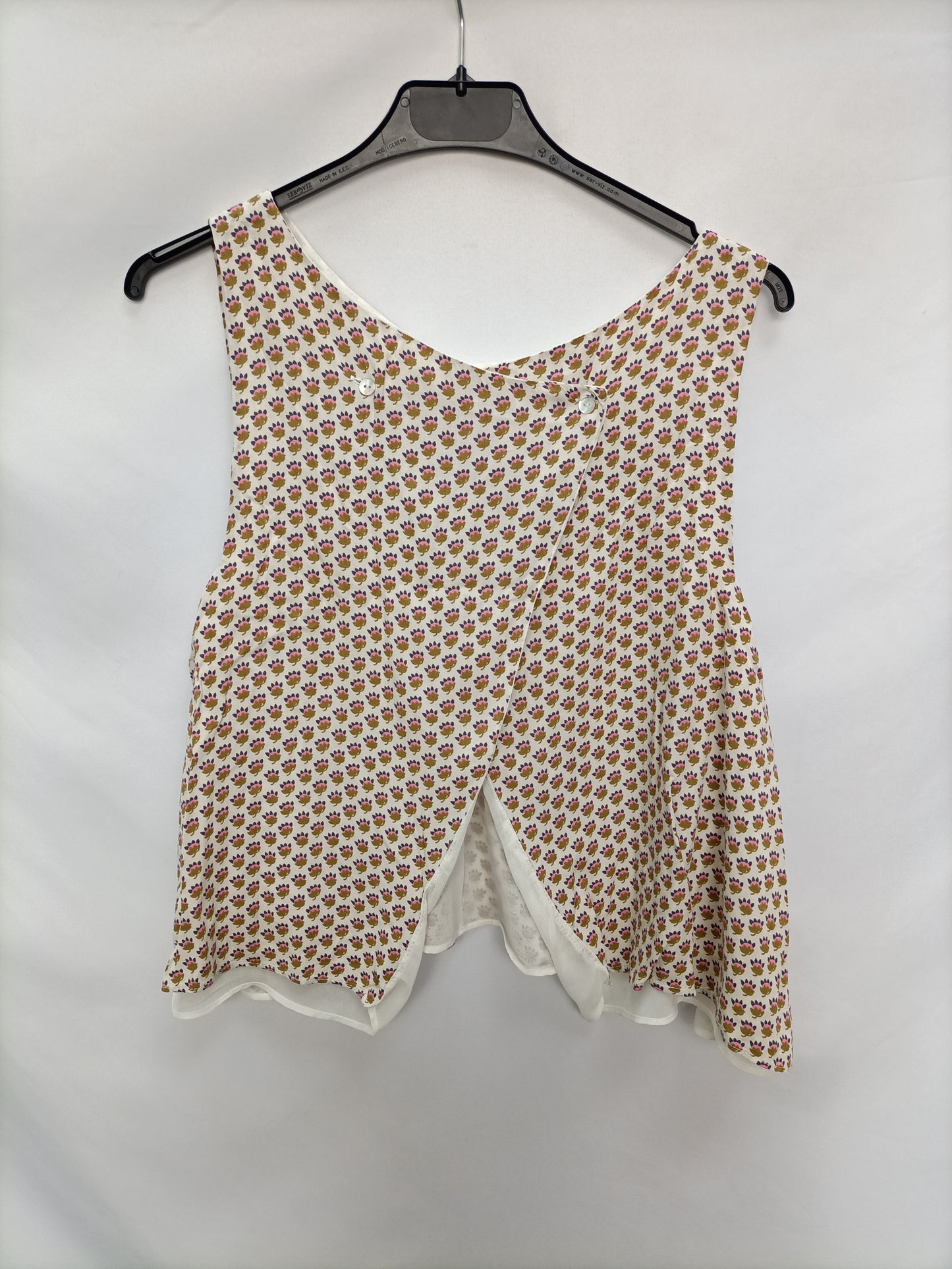 RENATTA&CO. Top beige flores Tu(m)