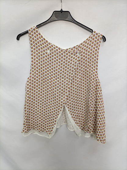 RENATTA&CO. Top beige flores Tu(m)