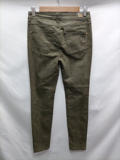 CORTEFIEL. Animal print waxed trousers, size 36