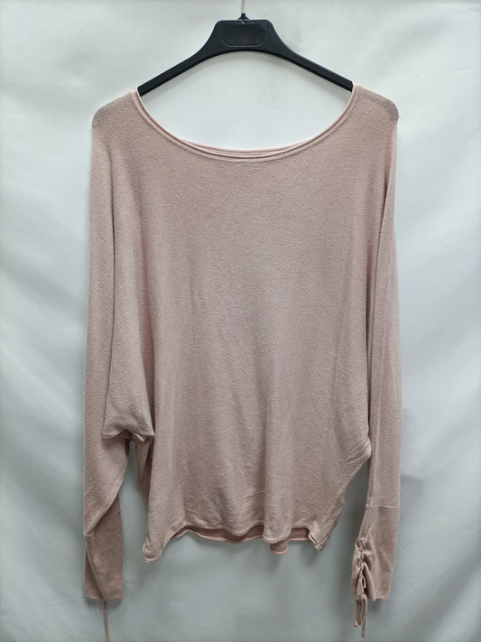 STRADIVARIUS. Jersey rosa cuerdas  T.s