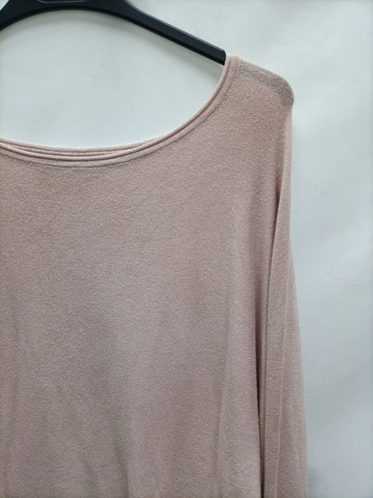 STRADIVARIUS. Pink T-shirt with strings