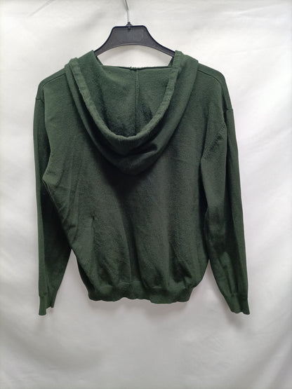 NATURA. Jersey capucha verde T.u(s)