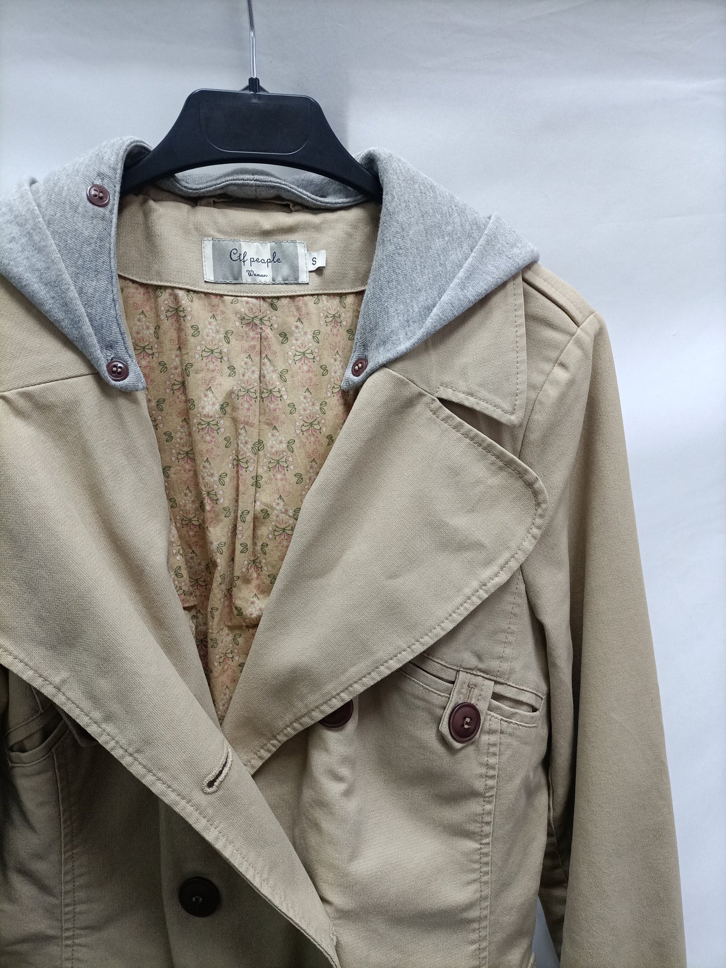 CORTEFIEL. Beige hooded blazer Ts