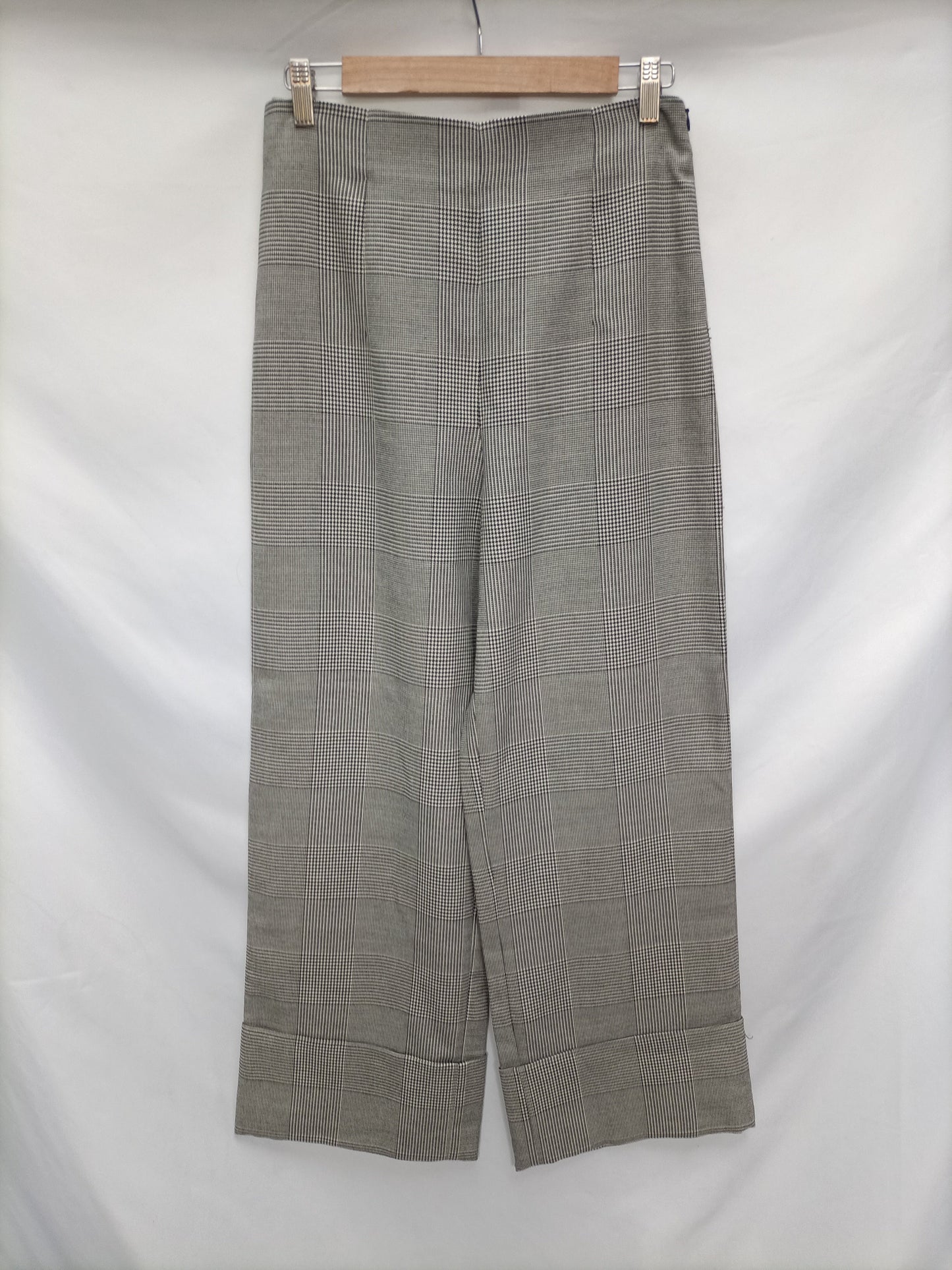 ZARA. Checked Palazzo Pants Tl