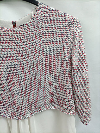 ZARA. Blusa dos texturas T.s