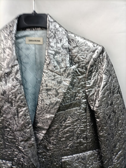 ZADIG&amp; VOLTAIRE.Silver blazer T.36