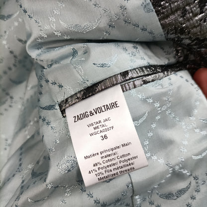 ZADIG&amp; VOLTAIRE.Silver blazer T.36