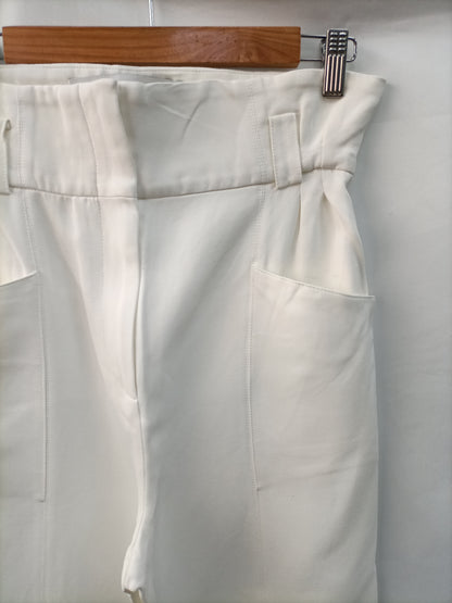 IRO. Pantalón blanco fluido  T.4 (m)