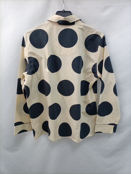MARNI. Beige polka dot shirt, size 38