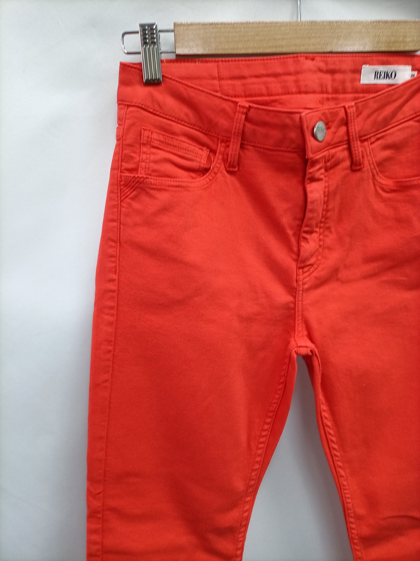 REIKO. Orange denim pants T.26(34)