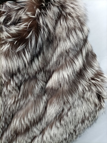 GIVENCHY. Brown fur poncho.