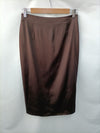 ANGEL SCHLESSER.  Falda marrón tubo T.40 (34)