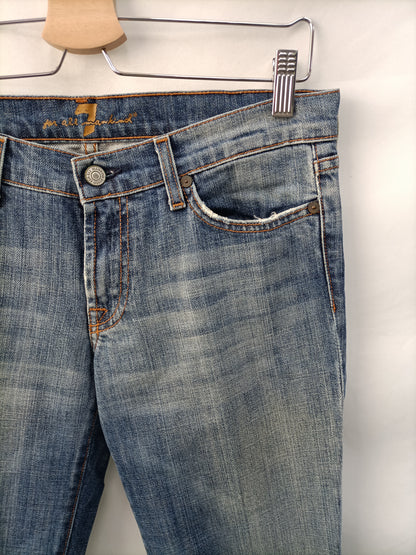 FOR ALL 7 MANKIND. Pantalón efecto desgastado T.29 (42)