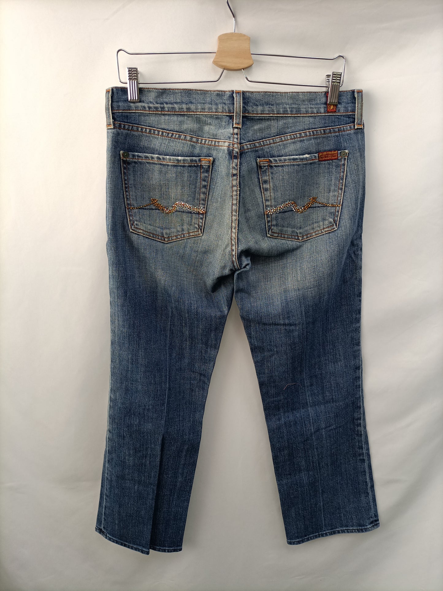 FOR ALL 7 MANKIND. Pantalón efecto desgastado T.29 (42)