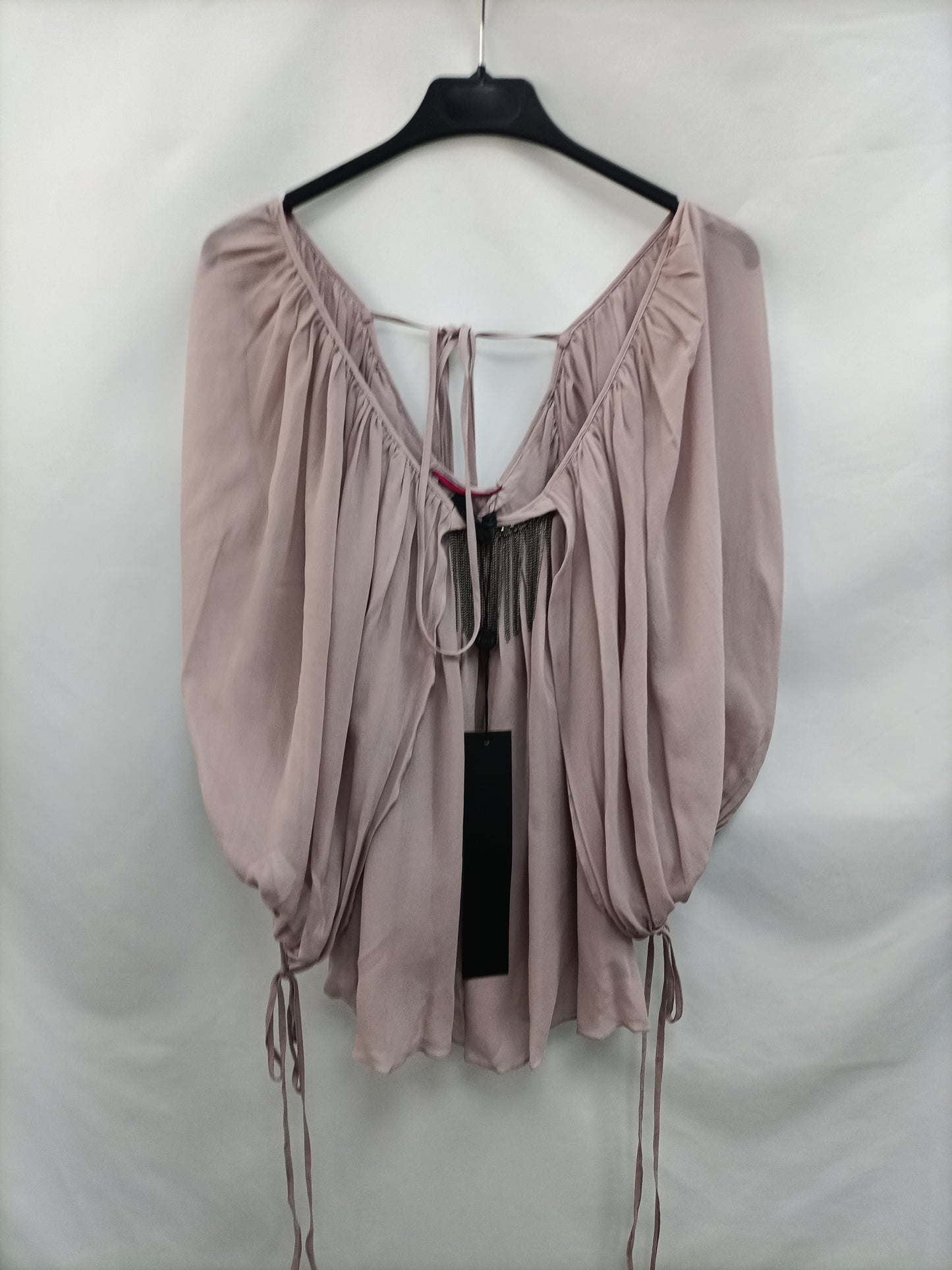 ELLUS. Blusa seda rosa T.s