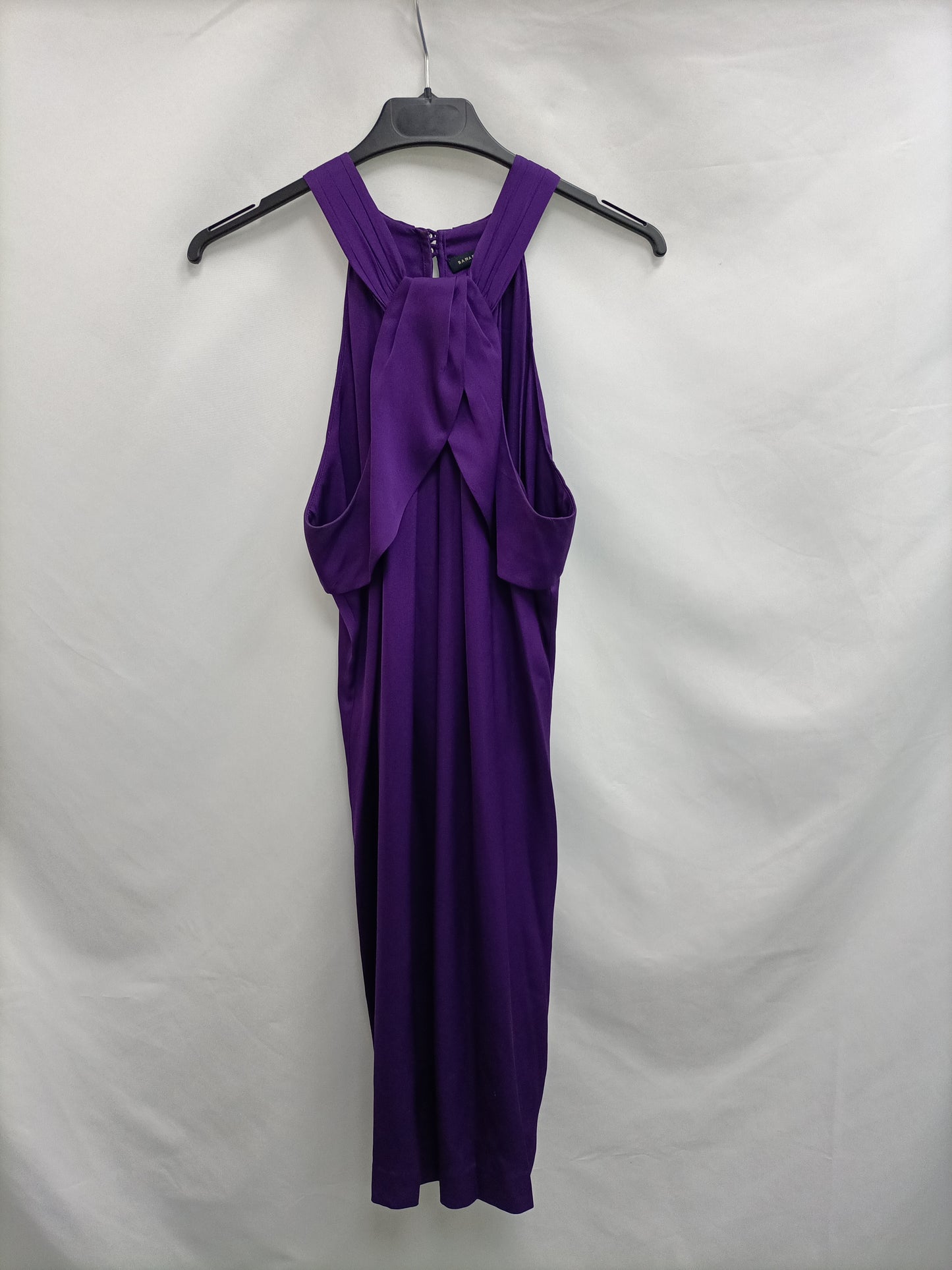 BANANA REPUBLIC. Vestido morado seda T.8(m)