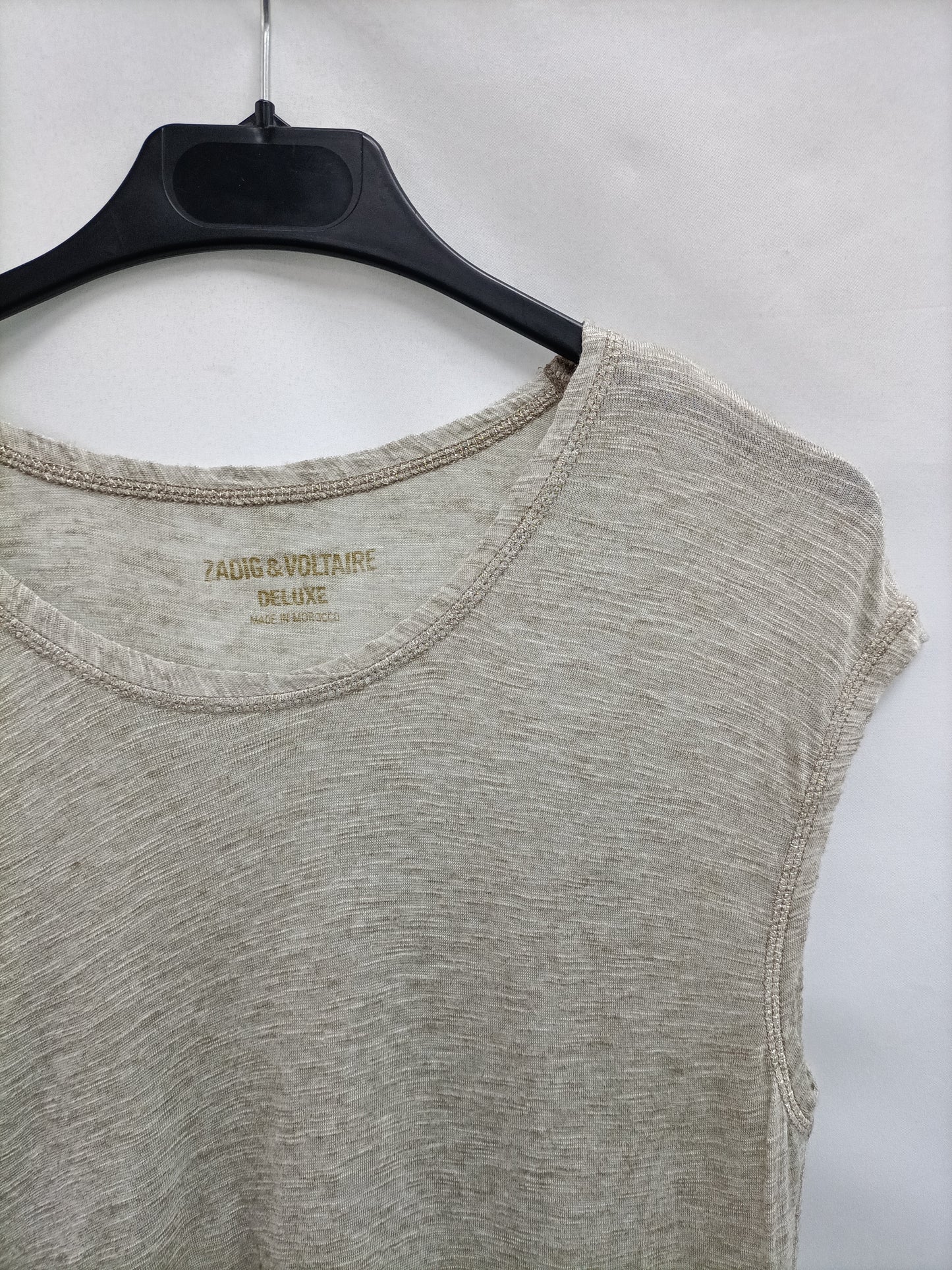 ZADIG &amp; VOLTAIRE. Beige t-shirt with Ts threads