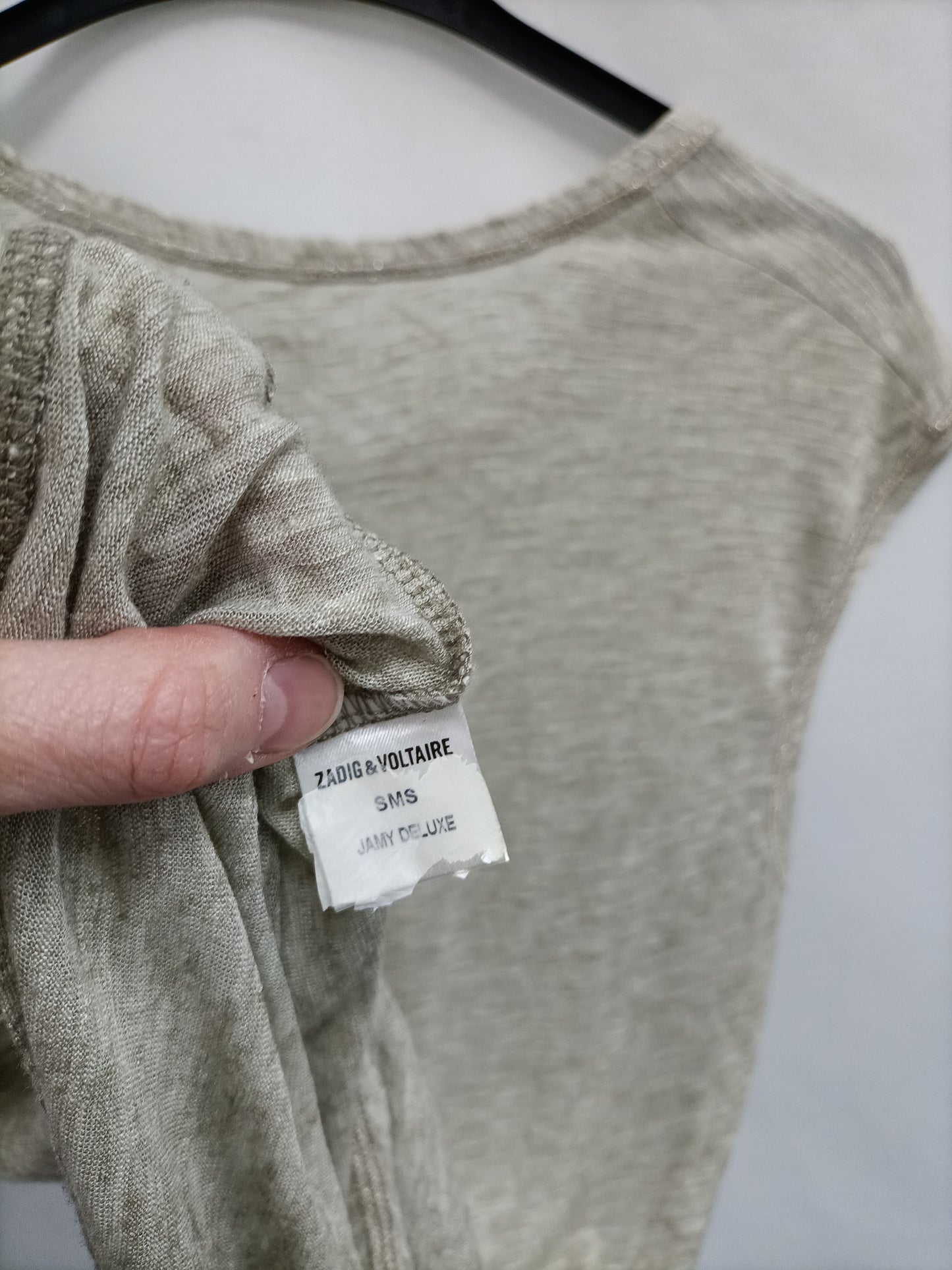 ZADIG &amp; VOLTAIRE. Beige t-shirt with Ts threads