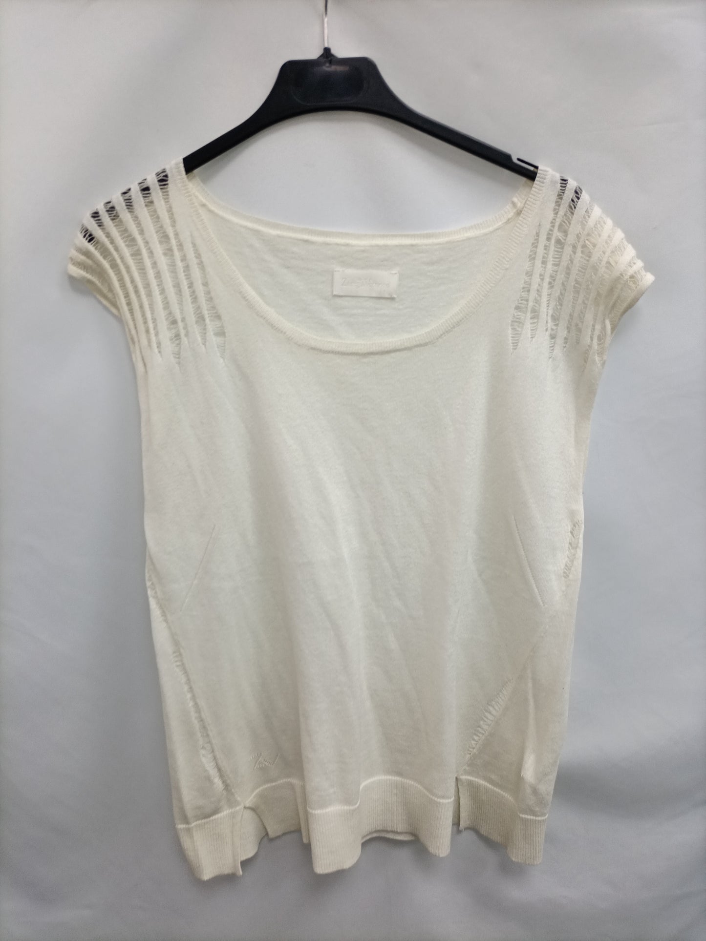 ZADIG& VOLTAIRE.   Chaleco beige rotos  T.s