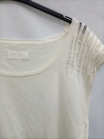 ZADIG& VOLTAIRE.   Chaleco beige rotos  T.s