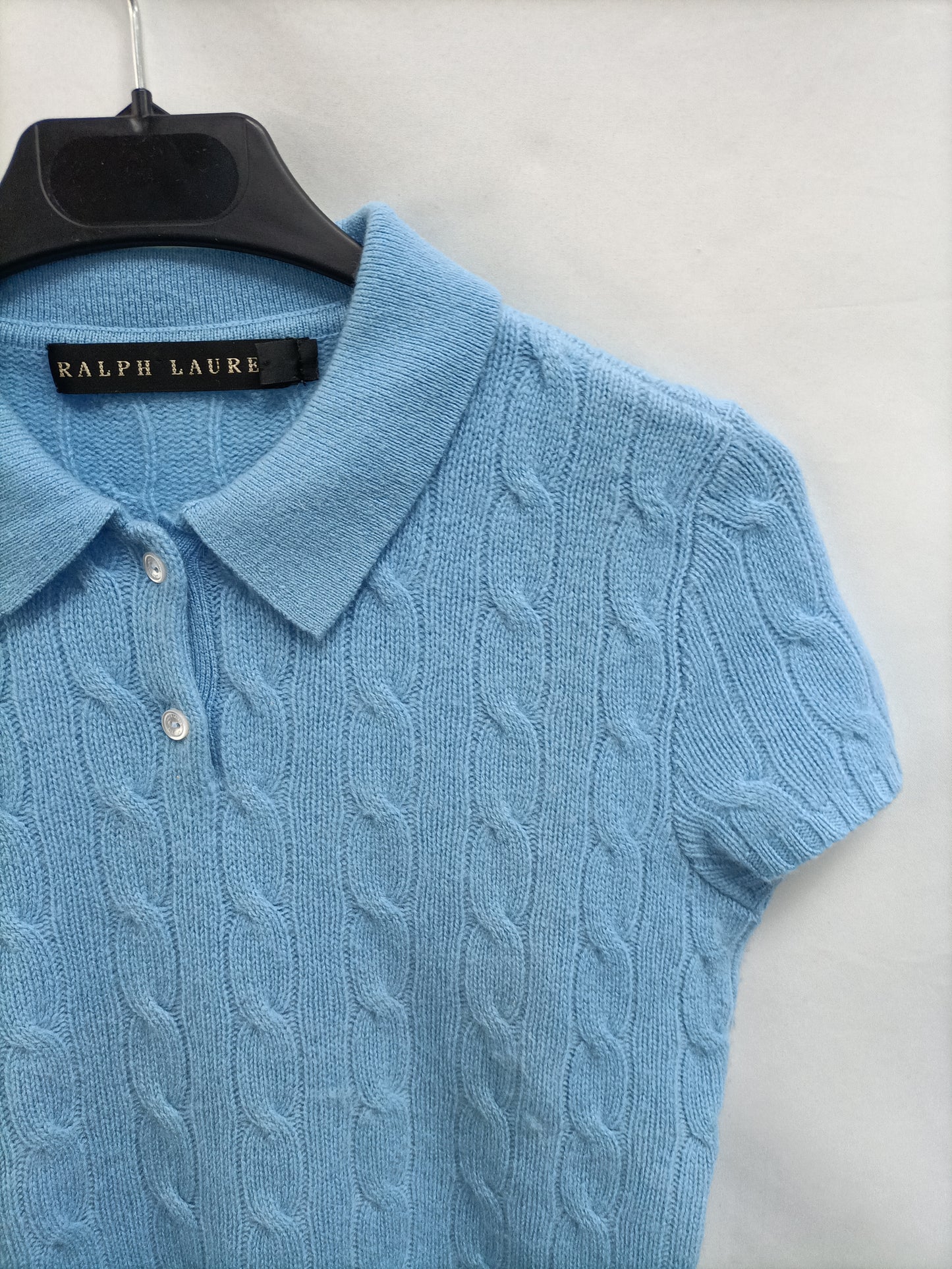 RALPH LAUREN. Polo azul cachemere T.s