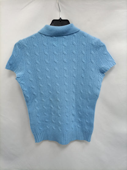 RALPH LAUREN. Polo azul cachemere T.s