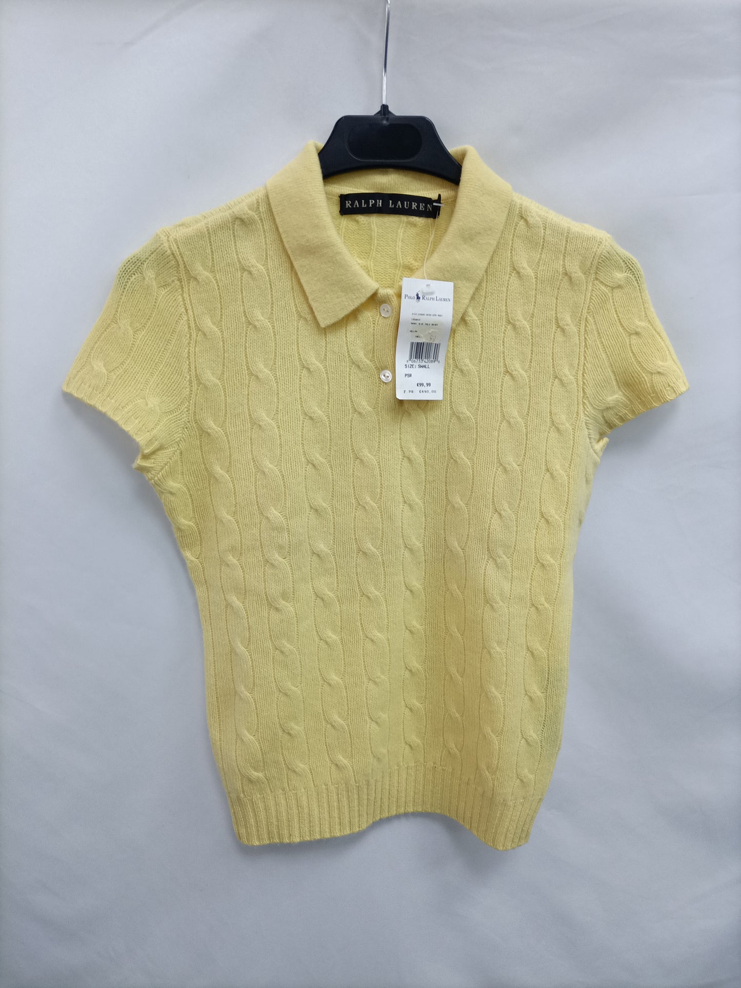 RALPH LAUREN. Polo amarillo punto   T.s