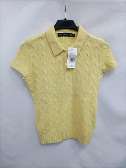 RALPH LAUREN. Polo amarillo punto   T.s