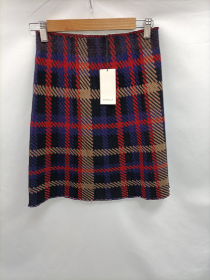 MAROLA. Falda corta cuadro  T.m