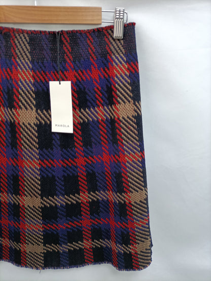MAROLA. Falda corta cuadro  T.m