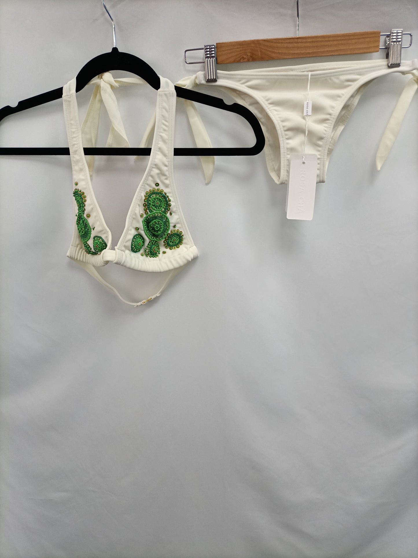 ROSA CHA. Beaded bridge bikini T.xs