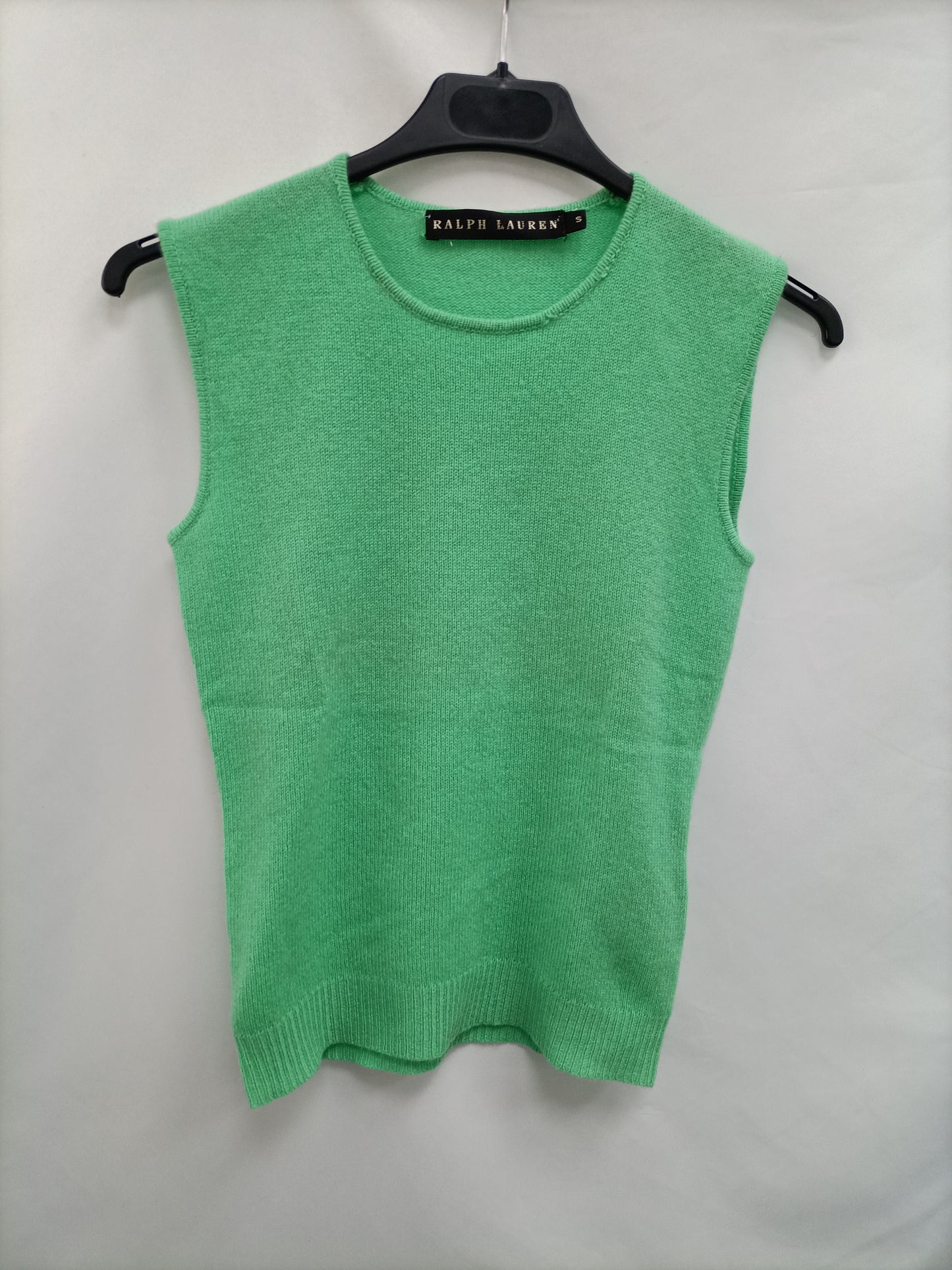 RALPH LAUREN.  Top verde cachemere   T.s