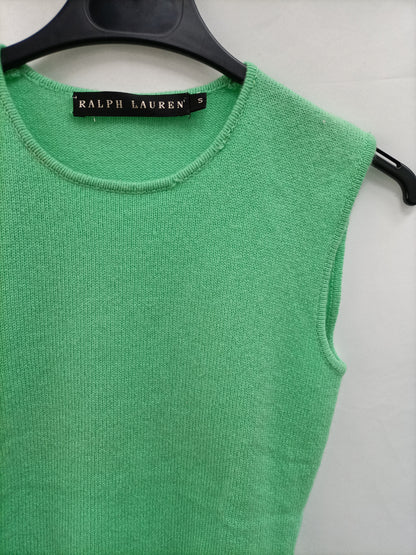 RALPH LAUREN.  Top verde cachemere   T.s